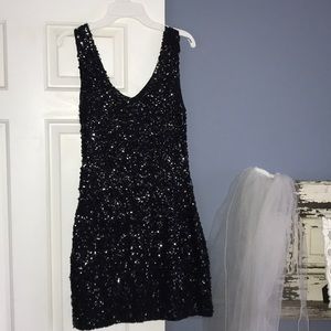 Black Sequin Dress